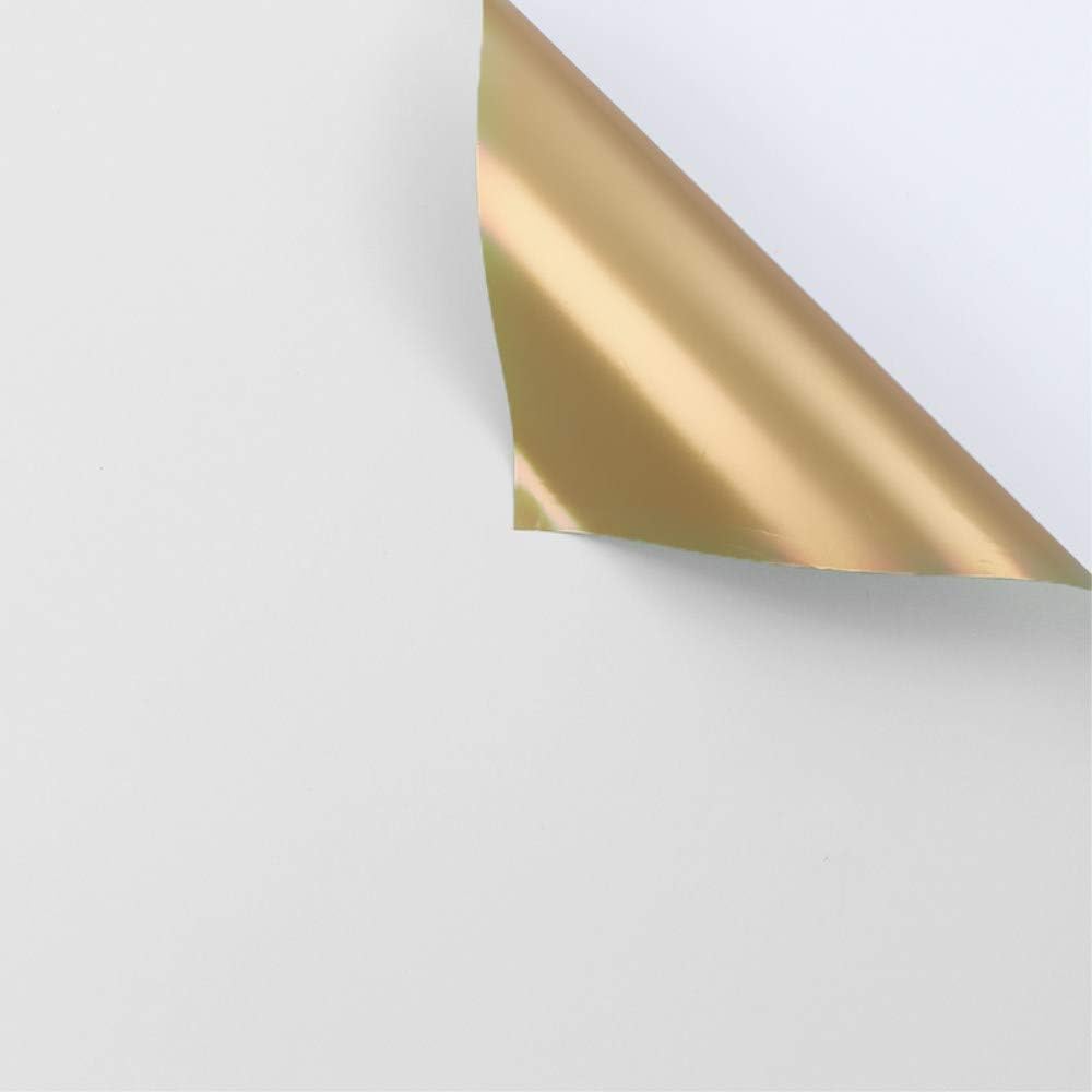 White/Gold Flower Wrapping Paper, Waterproof, 24″x 24″, 20 sheets per pack, 2-Sided Design