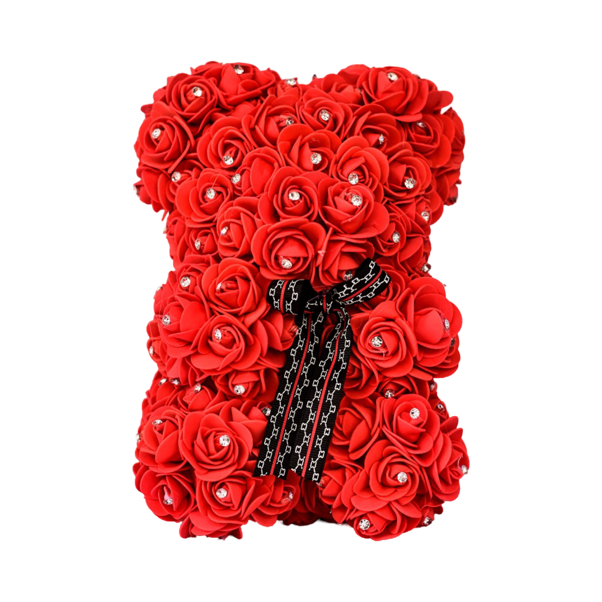 Rhinestone and Red- Mini Rose Bear